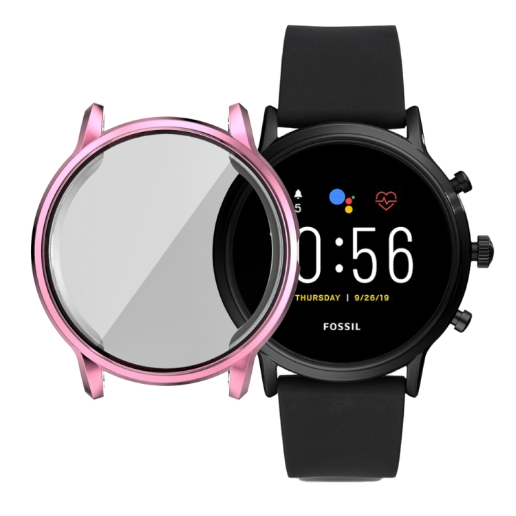 

Suitable for FOSSIL Gen 5 Carlyle All-inclusive Electroplated TPU Protective Shell(Pink)