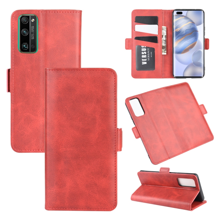 

For Huawei Honor 30 Pro Dual-side Magnetic Buckle Horizontal Flip Leather Case with Holder & Card Slots & Wallet(Red)