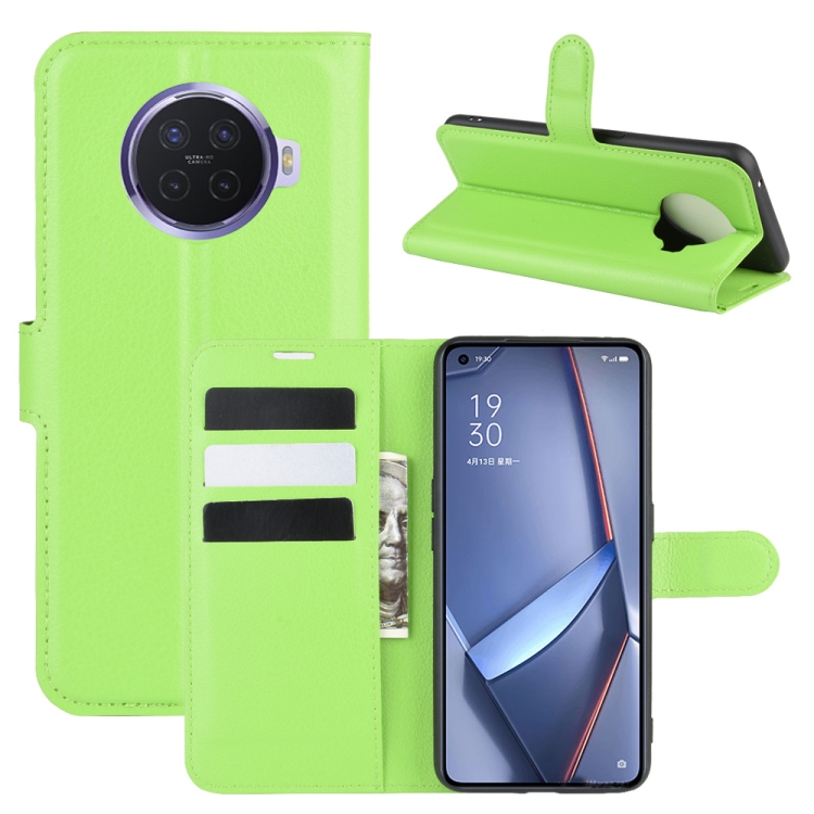 

For OPPO ACE 2 Litchi Texture Horizontal Flip Protective Case with Holder & Card Slots & Wallet(Green)