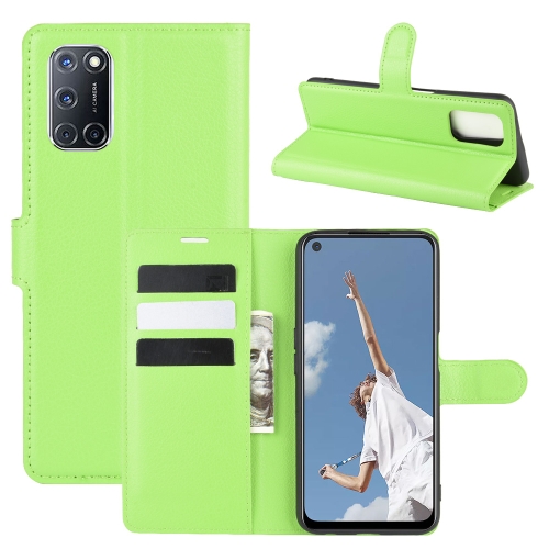

For OPPO A72/A52 Litchi Texture Horizontal Flip Protective Case with Holder & Card Slots & Wallet(Green)