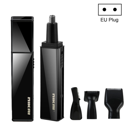 

Multi-function Electric Nose Hair Trimmer 4 In 1 Mini Shaver Earlock Eyebrow Trimming Set, EU Plug (Black)