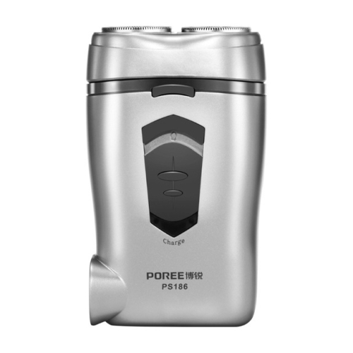 

POREE PS186 Rotating Double Cutter Head Electric Shaver Razor, CN Plug(Silver)