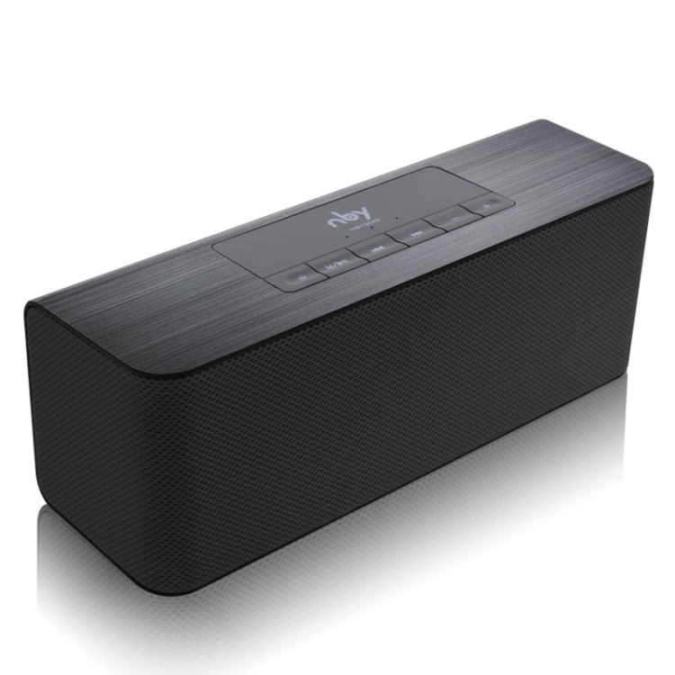 

NBY 5540 Bluetooth Speaker Portable Wireless Speaker High-definition Dual Speakers with Mic TF Card Loudspeakers MP3 Player(Black)