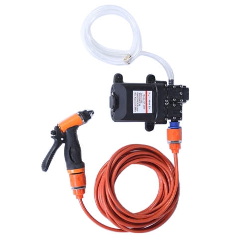 

12V Car Washer Gun Pump High Pressure Cleaner Car Care Portable Washing Machine Electric Cleaning Auto Device(Orange)