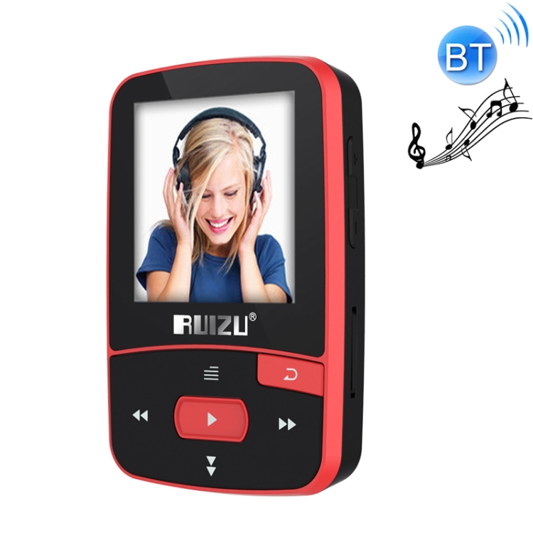 

Original RUIZU X50 Sport Bluetooth MP3 Player 8gb Clip Mini with Screen Support FM,Recording,E-Book,Clock,Pedometer