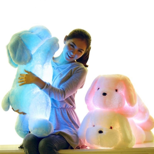 

50 CM Sensing Switch Colorful Luminous LED Light Plush Pillow Cushion Kids Toys(Blue)
