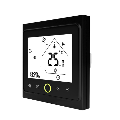

16A WiFi Thermostat with Touch Screen LCD Display Weekly Programmable Temperature Controller for Home Electric Floor Heating(Black)