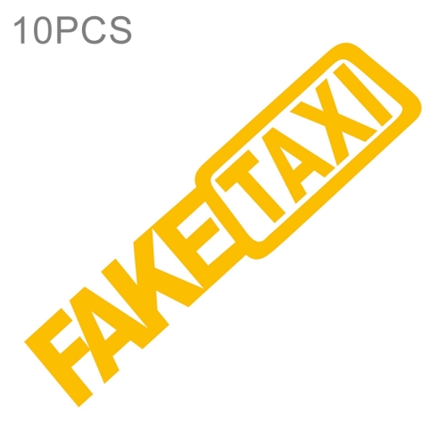 

10PCS FAKE TAXI Reflective Car Sticker Car Window Decal, Size: 20x5cm