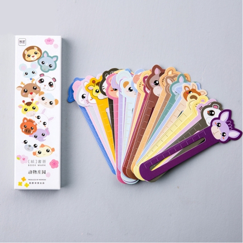 

30 PCS / Set Cute Animal Farm Paper Bookmark Book Holder Multifunction Kawaii Stationery for Children School Supplies Kawaii Gifts