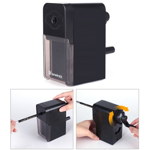 

Hand Crank Mechanical Art Student Pencil Sharpeners Tool Office School Supplies(Black)