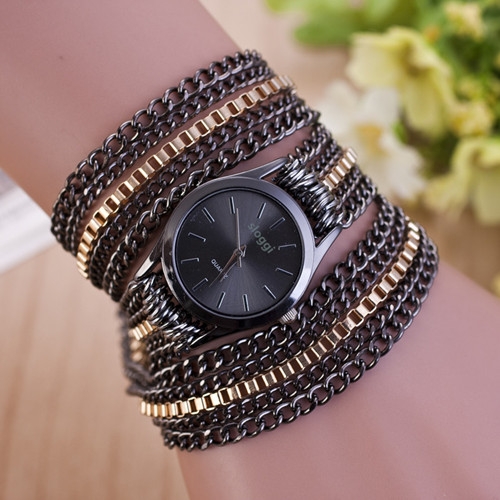 

sloggi Women Circle Alloy Bracelet Quartz Watch(Black)