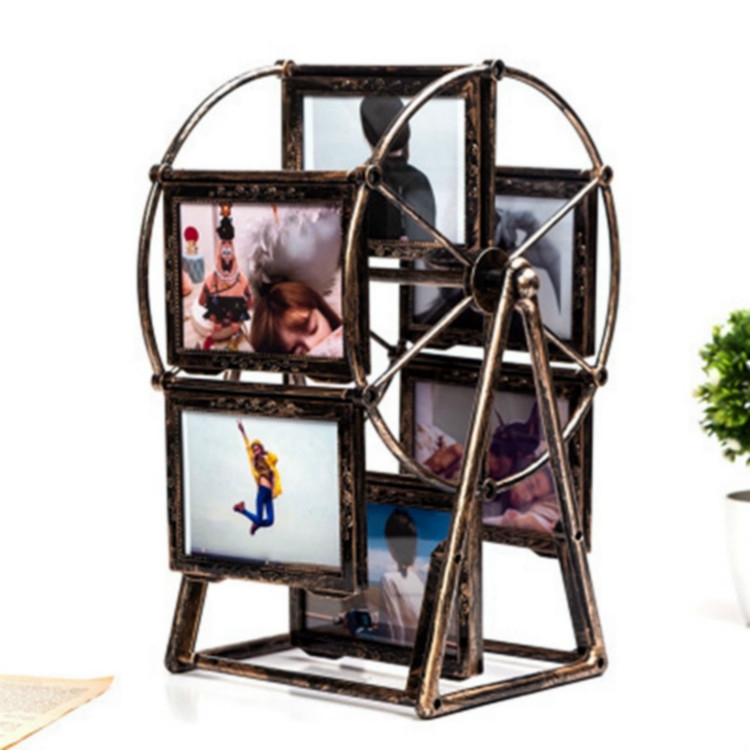 

Creative Plastic Rotating Photo frame 5 inch Retro Ferris Wheel Windmill Photo Frame(Retro)