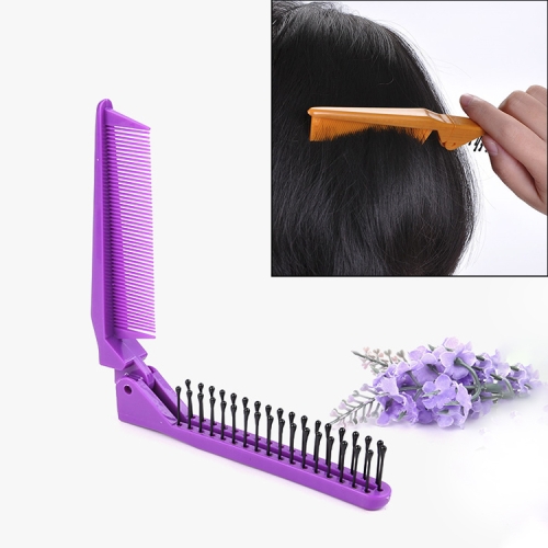 

Portable Travel Folding Comb Anti-static Massage Comb(Purple)