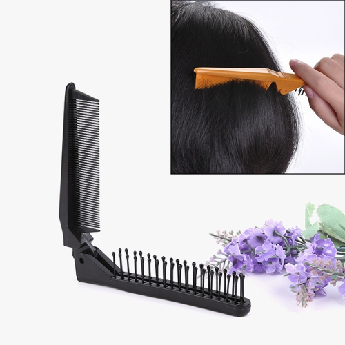 

Portable Travel Folding Comb Anti-static Massage Comb(Black)