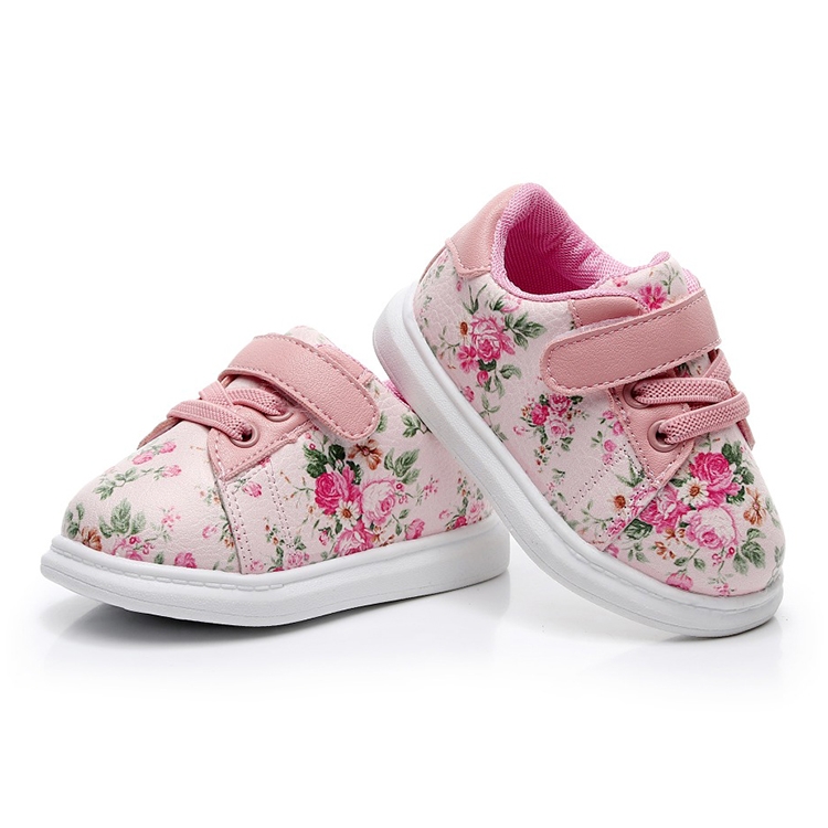 

Cute Baby Shoes Soft Toddler Moccasins Pink Flower Sneakers Sport Shoes, Shoe Size: 21(pink)