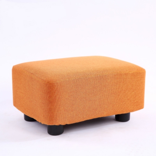 

Fashion Home Solid Wood Simple Fabric Bench Square Stool(Orange)