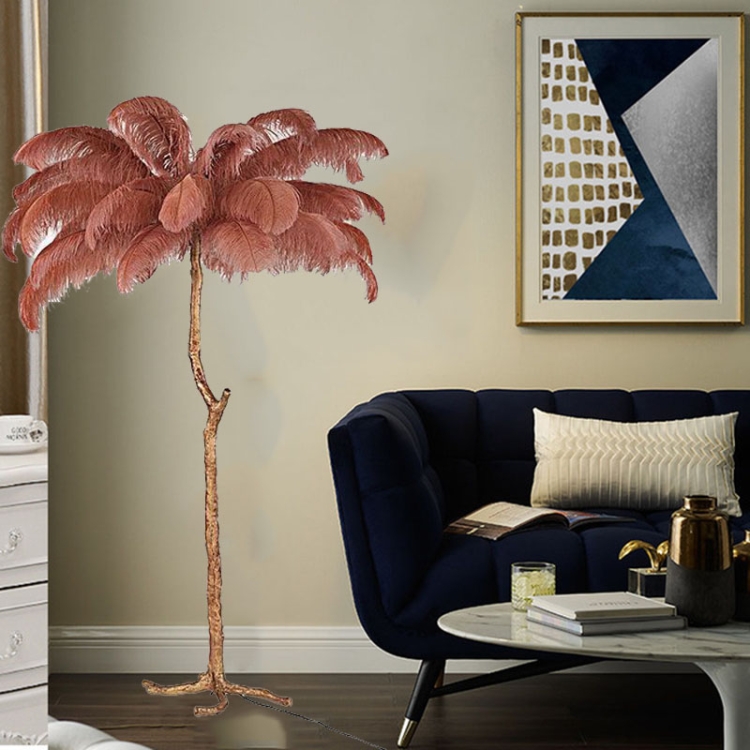

Resin Ostrich Feather Floor Lamp(Brown)