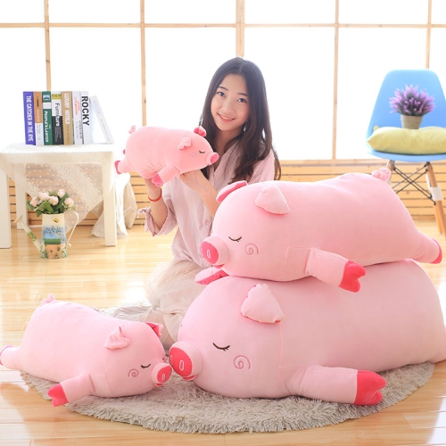 

40-100cm Bigger Size Toys Cartoon Pink Pig Plush Toys Pillow Soft Cushion Chinese Zodiac Pig Doll Birthday Gift, Height:100cm(Pink)