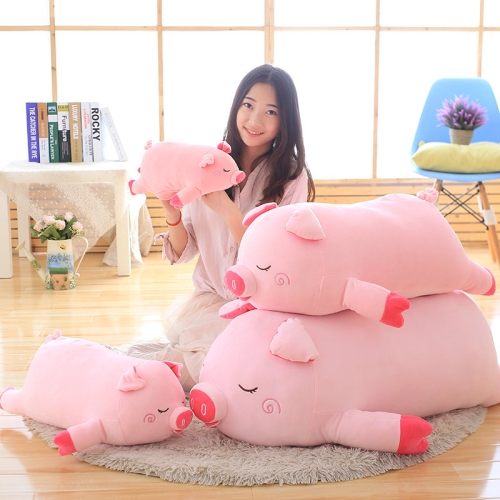 

40-100cm Bigger Size Toys Cartoon Pink Pig Plush Toys Pillow Soft Cushion Chinese Zodiac Pig Doll Birthday Gift, Height:80cm(Pink)