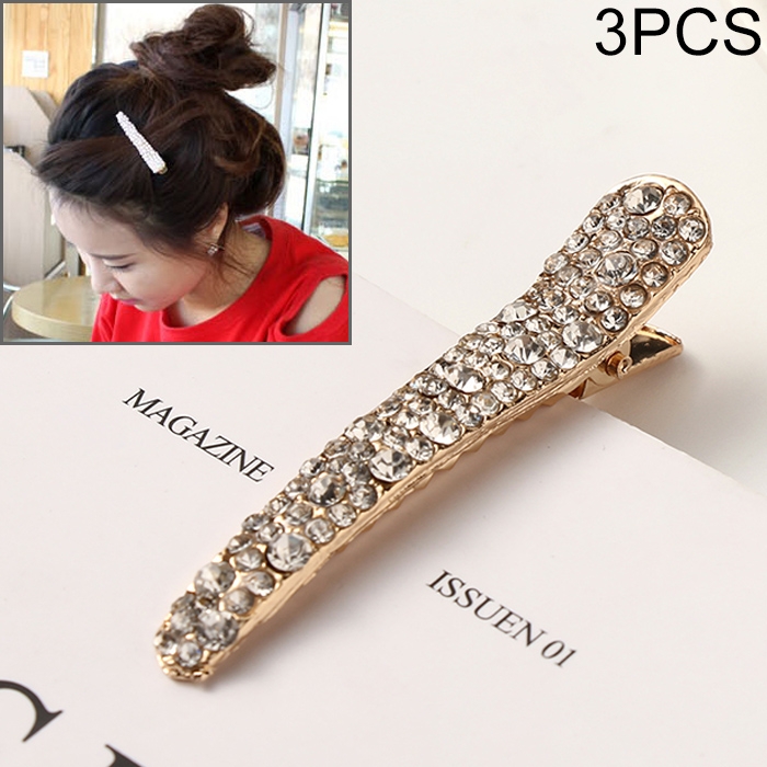 Sunsky 3 Pcs Alloy Crystal Hairpins Barrettes Girls Elegant Hair