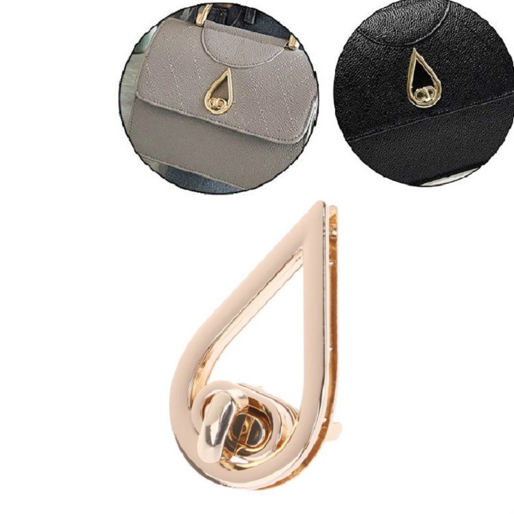 

2 PCS Handbag Hardware Lock Drip Shape Twist Lock