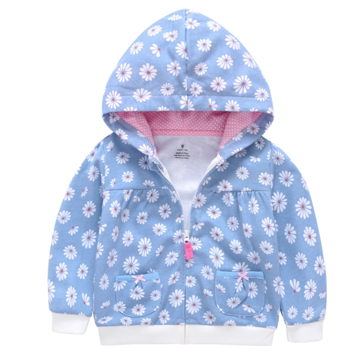 

Candy Color Hooded Zipper Jacket Girls Sweatshirt(Blue)