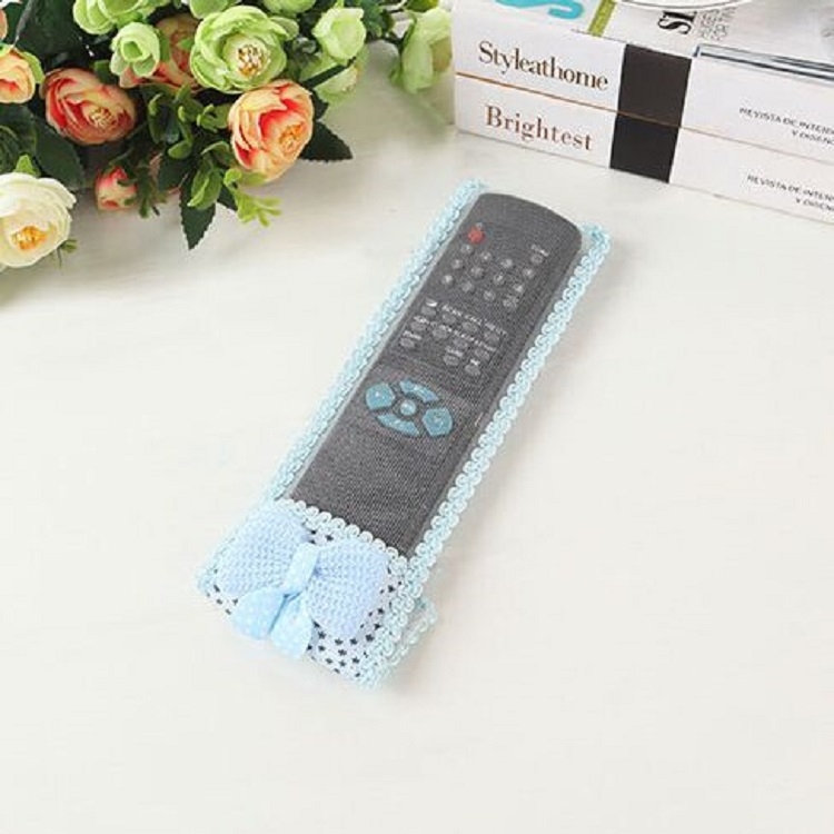 

3 PCS Lace Bow Remote Control Case Dustproof Cover, Size:24x8cm(Blue)