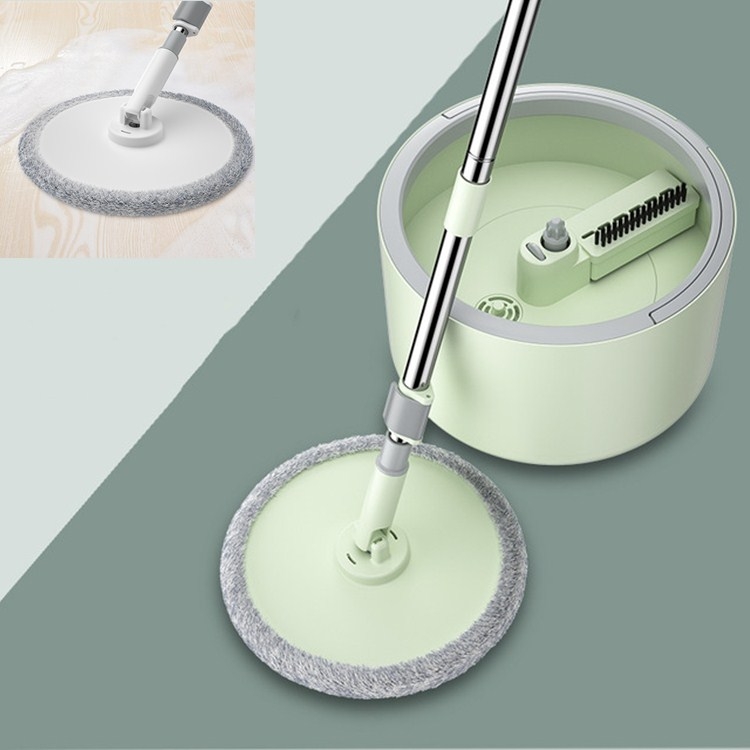 

Single Bucket washing And Spinning Rotary Mop, Color:Green