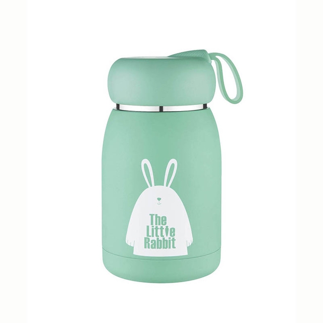 

Cartoon Stainless Steel Thermos Bottle Mug Vacuum Flasks, Capacity:320ML(Green )