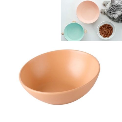 

15cm/300ml Cat Dog Food Bowl Pet Ceramic Bowl, Style:Bowl(Orange)