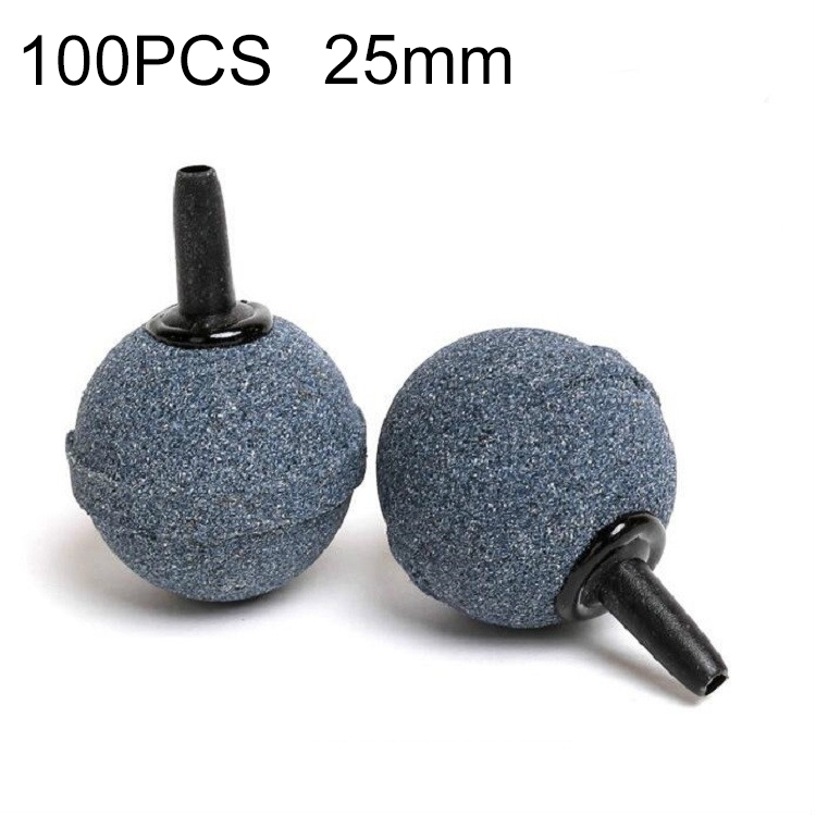 

100 PCS Bubble Stone for Aquarium Tank Aerator Pump, Diameter:25mm(Black Spherical)