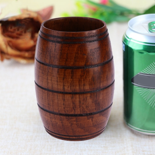 

Wood Cup Natural Classical Handcrafted Big Belly Beer Coffee Milk Juice Tea Cup, Size:11x6cm