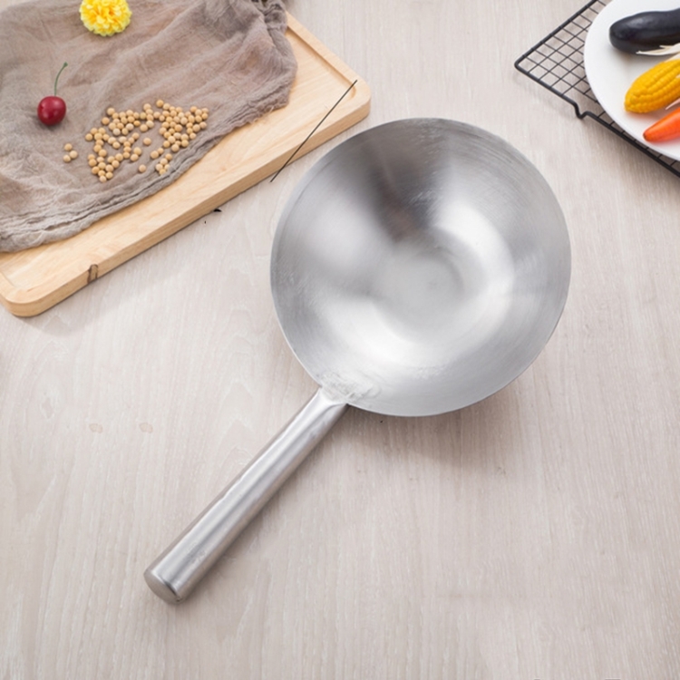 

Stainless Steel Kitchen Spoon Water Spoon Large Scoop, Size:26cm(All Steel)