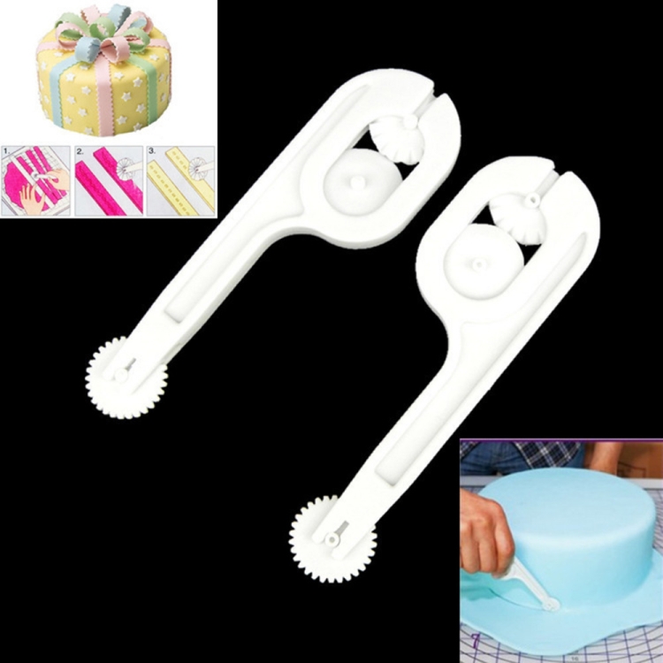 

2 PCS Baking Fondant Cake Tool Cutting Roller Cutting Blank Roller Knife Tool