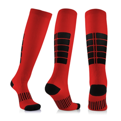 

Unisex Sports Stockings Running Cycling Socks Compression Socks, Color:Red, Size:S / M