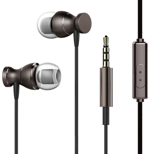 

Sport Headphone 3.5mm Jack Earphone Sweatproof Stereo Strong Bass Music Magnets Headset with Mic for iPhone Samsung(Gray)