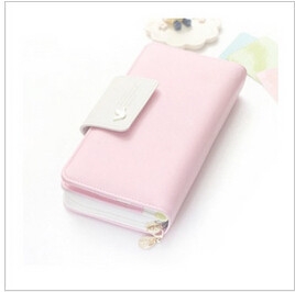 

Long Women Wallets Card Holder Female Clutch Women(Pink)