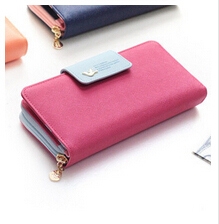 

Long Women Wallets Card Holder Female Clutch Women(Rose Red)
