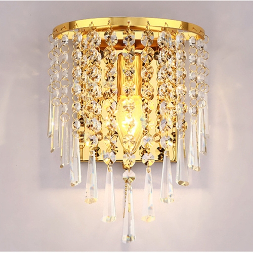 

Simple Modern Crystal Bedroom Bedside Background Wall Light(Gold)