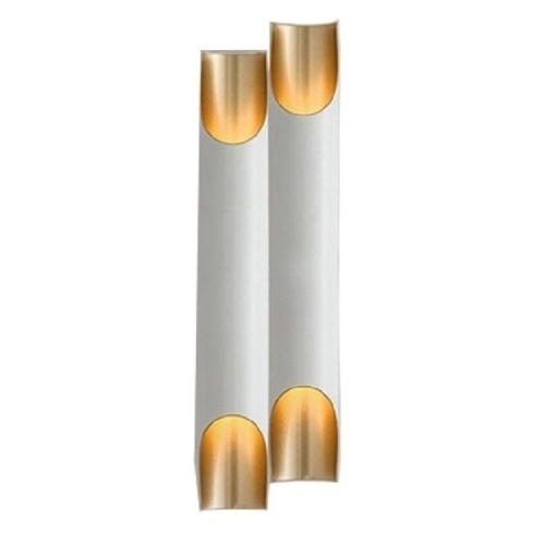 

warm light Modern Wall Lamp LED Aluminum Alloy Pipe Lighting, Style:Double-tube White