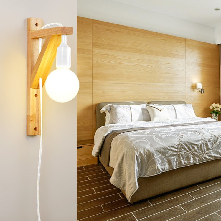 

Simple Wooden Staircase Aisle Living Room Wall Lamp with 5W LED Bulb(White)