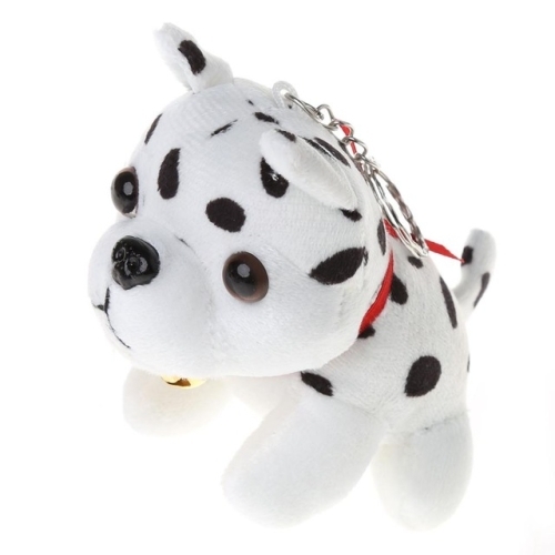 

Plush Puppy Pendant Keychain Spotty Dog Stuffed Animal Cute Keyring(Spot)