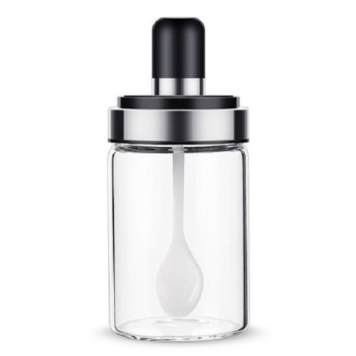 

Kitchenware Seasoning Jar Spoon Cover Integrated Sealing Moisture-proof Cruet, Color:Stainless Steel Spoon