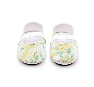 

2 Pairs Floral Style Soft Sole PU Leather Princess Shoes, Shoe Size:14cm(Little Daisy)