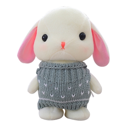 

25cm Electric Plush Rabbit Can Walk and Repeat What You Said Multifunctional Toy(Blue Clothes)