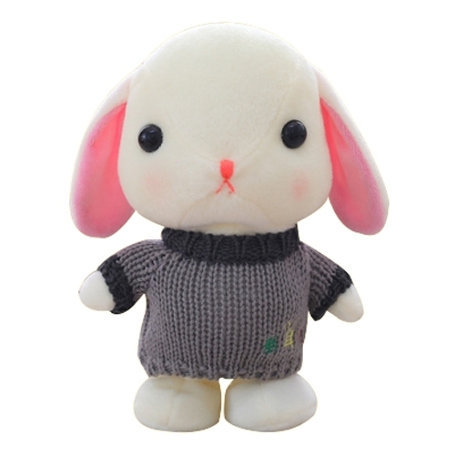 

25cm Electric Plush Rabbit Can Walk and Repeat What You Said Multifunctional Toy(Brown Clothes)