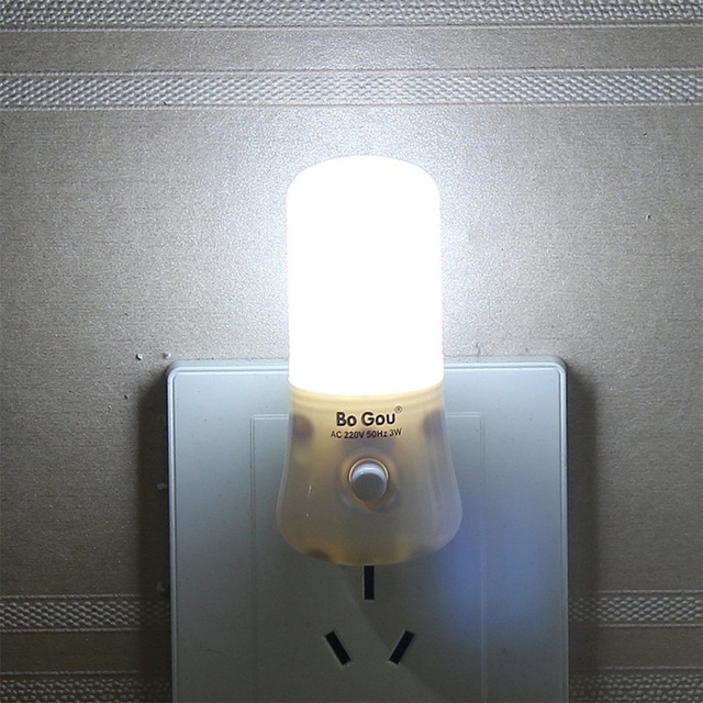 

Led Energy Saving Lamp Bedside Lamp Night Led Light, Plug Type:EU(White light)