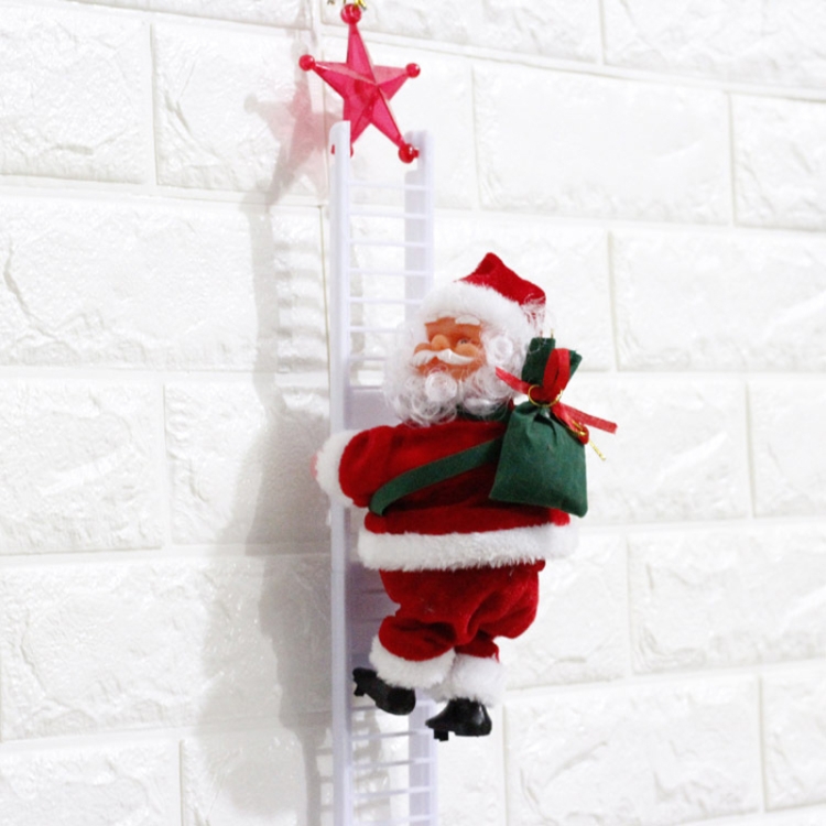 

Santa Claus Climb The ladder Electric Plush Toys Stuffed Electronic Music Animal Doll Christmas Toy