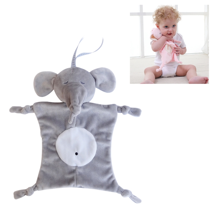 

Baby Comforting Plush Toy Animal Doll Multifunctional Sleep Mouth Towel(Grey Elephant)