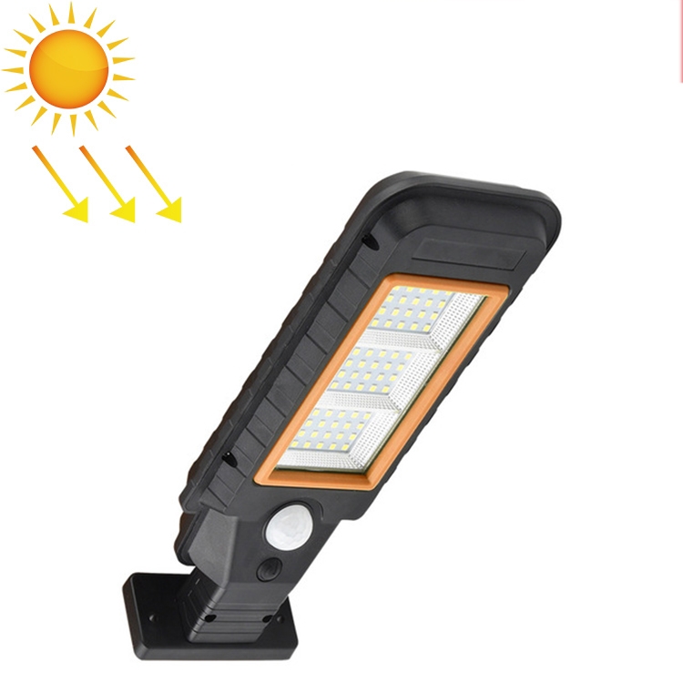 

60 LED Solar Lamp Body Induction Wall Lamp LED Outdoor Waterproof Lighting Street Lamp(Orange Edge)
